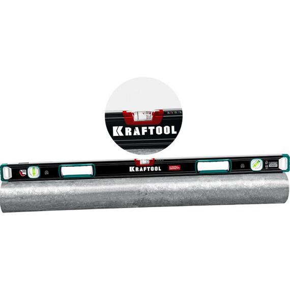 Сверхпрочный магнитный уровень KRAFTOOL A-RATE CONTROL 1000 мм точность 0.3 мм/м, с зеркальным глазком [34988-100] фотографии