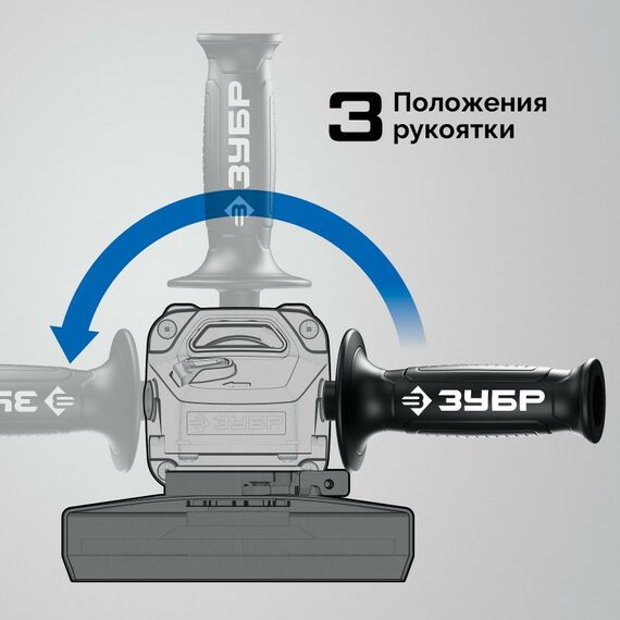 УШМ Зубр УШМ-П125-1905 ЭПСТ Профессионал 1900 Вт, d125 мм, регулировка оборотов, фланец "МИГ" фотографии