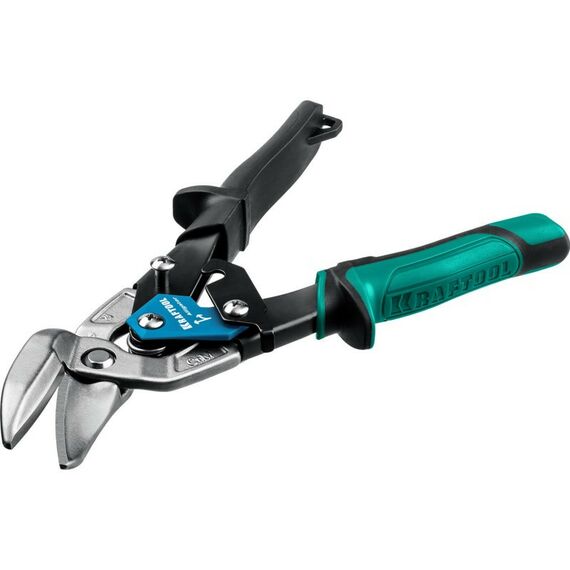 Правые усиленные ножницы по металлу с выносом KRAFTOOL Alligator 250 мм [2328-OR] фотографии