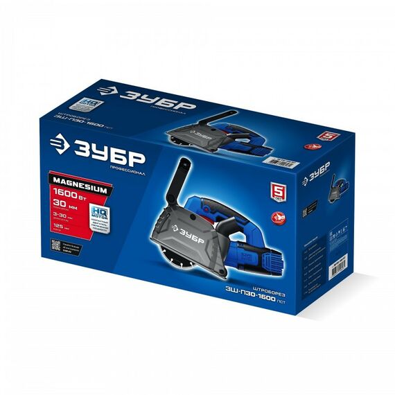 Штроборез (бороздодел) Зубр ЗШ-П30-1600 ПСТ Профессионал d 125 мм, 1600 Вт, 30 мм фотографии