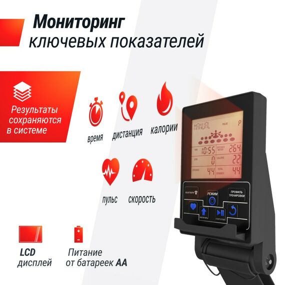 Гребной тренажер UNIX Fit Air Magnetic Rower-X Black фотографии