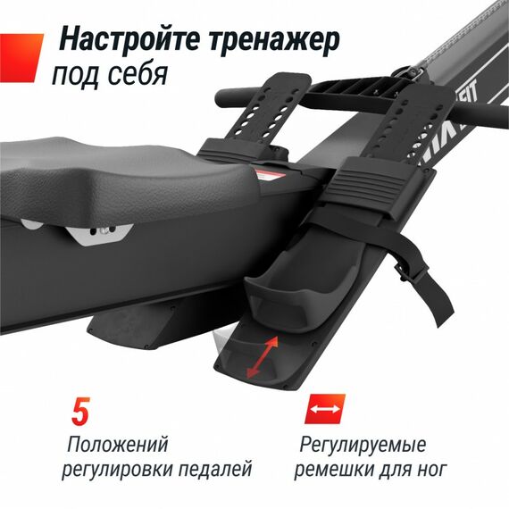 Гребной тренажер UNIX Fit Air Magnetic Rower-X Black фотографии