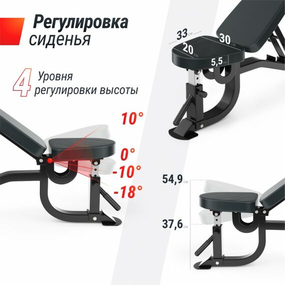 Скамья силовая регулируемая UNIX Fit BENCH 200R фотографии