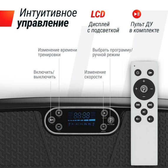 Виброплатформа UNIX Fit Quake 3D Black фотографии