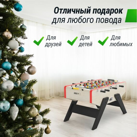 Игровой стол Футбол - Кикер UNIX line Light Wood 140х70см фотографии