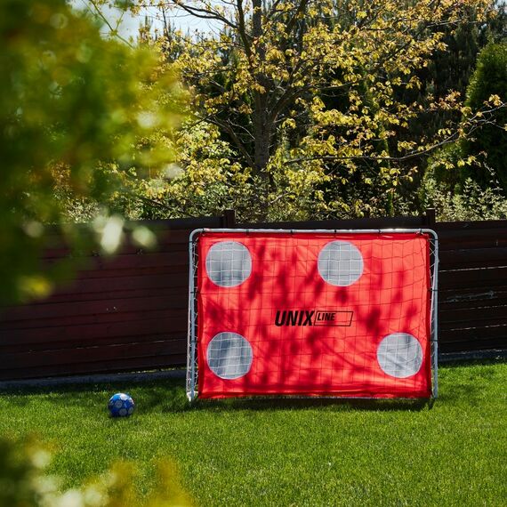 Ворота футбольные переносные UNIX line 217x153 см стальные, с мишенями фотографии