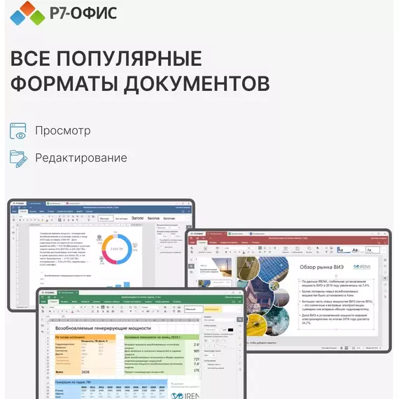 Офисное приложение Р7-Офис Профессиональный. Для бизнеса 1 польз. бессрочно ТП 1г [R7DTB.UI.RT.NGUL0.0823.001BE] фотографии