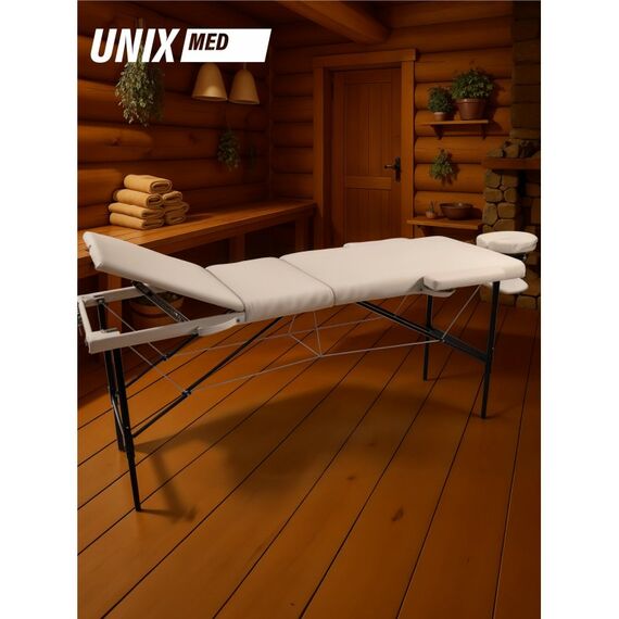 Массажный стол UNIX Med Superior 3 Section Cream фотографии