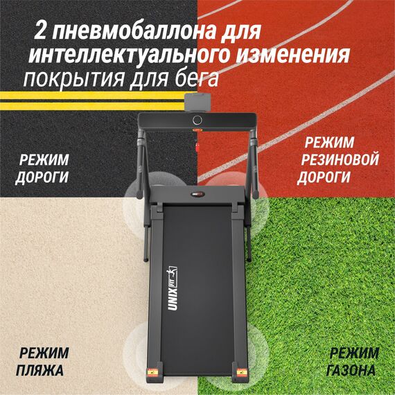 Беговая дорожка UNIX Fit Hi-tech F4 Space Grey фотографии
