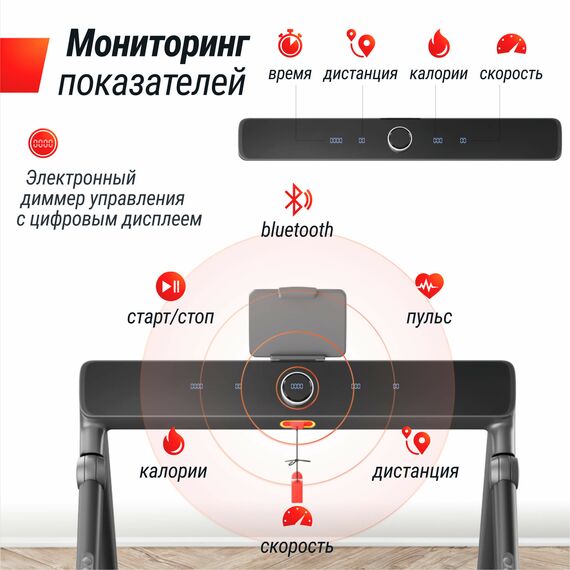 Беговая дорожка UNIX Fit Hi-tech F4 Space Grey фотографии