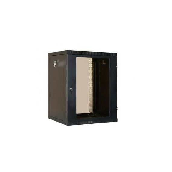 Шкафы и стойки: Шкаф NT WALLBOX 15-66 B 19", настенный, чёрный, 15U, 600*650, дверь стекло-металл фотографии