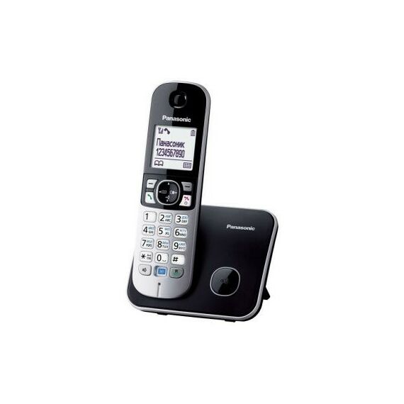 Радиотелефоны DECT: Радиотелефон Panasonic KX-TG6811RUB Black трубка с ЖК дисплеем, DECT фотографии