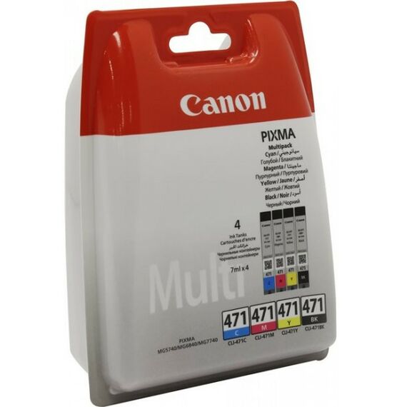 Для Canon (оригинал): Чернильницы Canon Multipack CLI-471BK/C/M/Y для PIXMA MG5740/6840/7740 фотографии