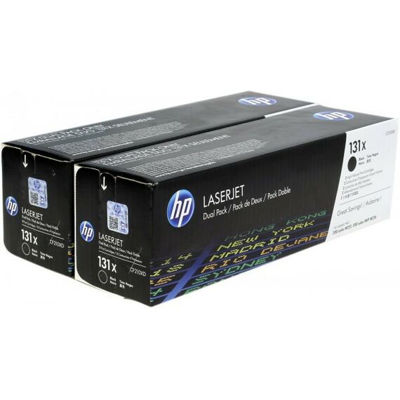 Для HP (оригинал): Картридж HP CF210XD Dual Pack Black №131X для LaserJet Pro 200 M251/M276, повышенной ёмкости фотографии