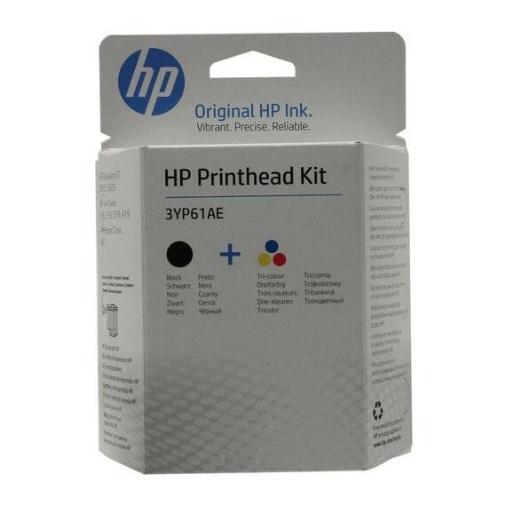 Для HP (оригинал): Печатающая головка HP 3YP61AE Black для HP DeskJet 5810/5820, Ink Tank 115/315/319/419, Smart Tank 457 фотографии