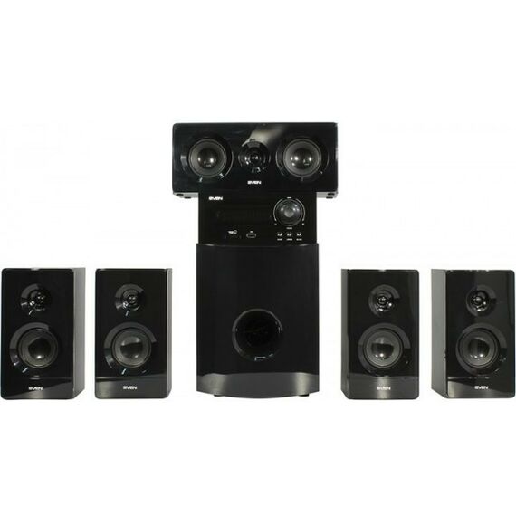 Колонки: Колонки SVEN HT-210 5x15W+Subwoofer 50W, дерево, Bluetooth, SD, USB, FM, ПДУ фотографии