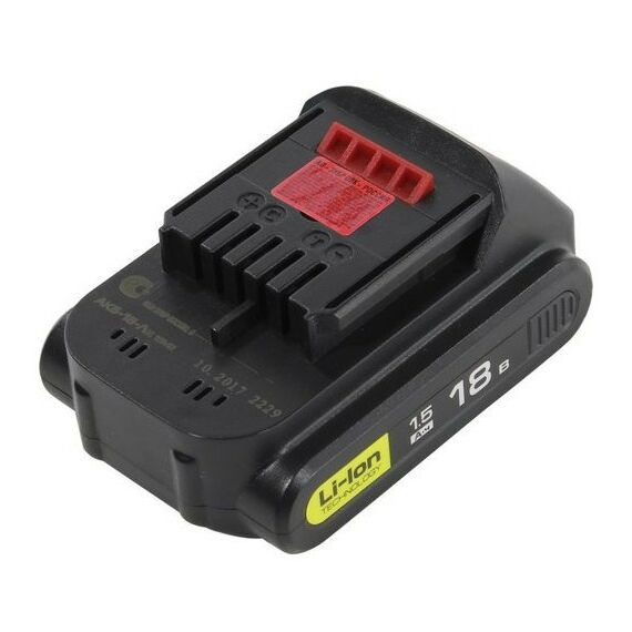Аккумуляторы и ЗУ для инструмента: Аккумулятор Зубр Мастер АКБ-18-Ли 15М2 18 В, 1.5 Ач, Li-Ion фотографии