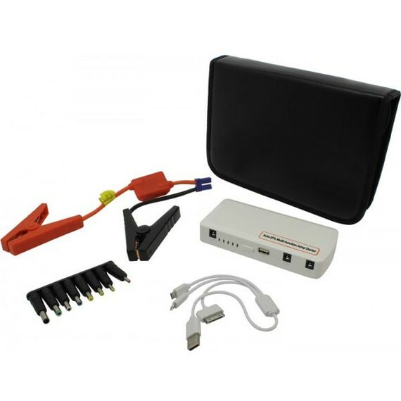 Внешние аккумуляторы, зарядные устройства: Внешний аккумулятор KS-is KS-is Power Bank KS-268 White USB 2A, 12V 200A, 15000mAh, 13 адаптеров, Li-Pol фотографии