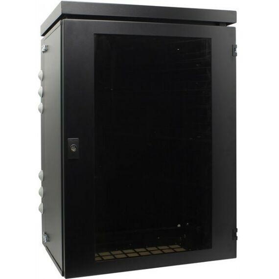 Шкафы и стойки: Шкаф NT WALLBOX IP55 plus 15-64 B 19" настенный, пылевлагозащищенный, чёрный, 15U 600*460, дверь стекло-металл фотографии
