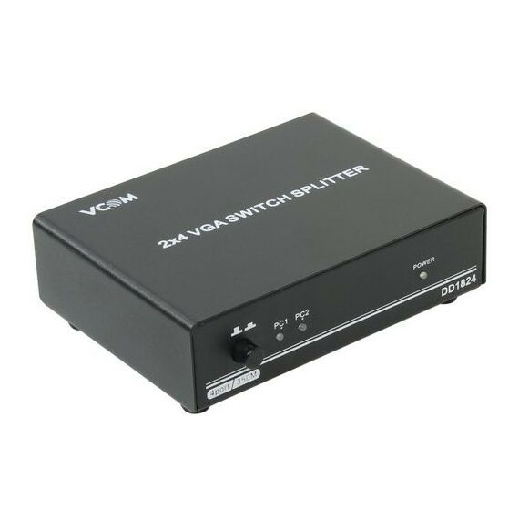 Переходники, разветвители: Переключатель VCOM DD1824 2 -> 4 VGA Switch Splitter + б.п. фотографии