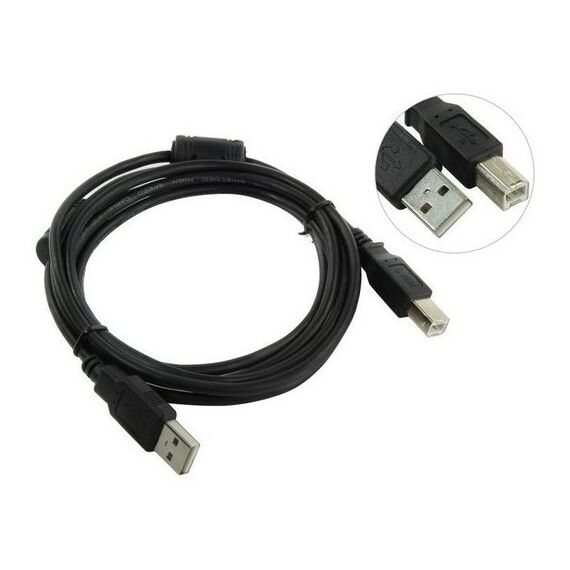 Шлейфы, кабели, удлинители: Кабель USB 2.0 A-->B SVEN 015923/00458 1.8м  2 фильтра фотографии
