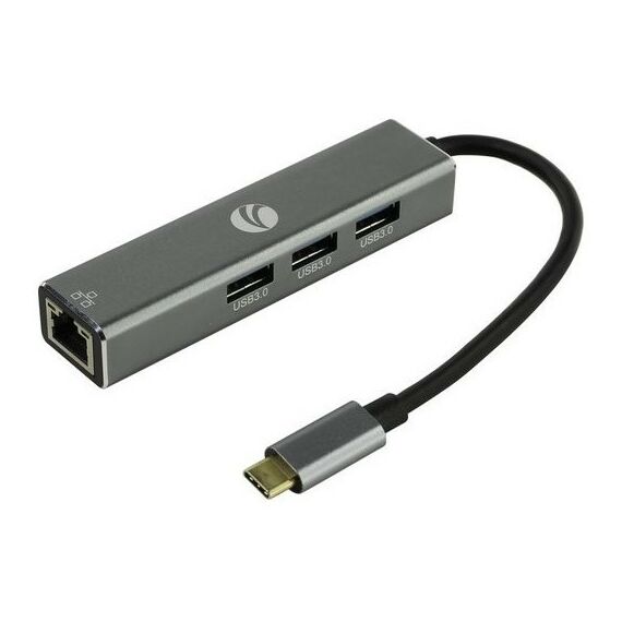 USB концентраторы (USB hub): Разветвитель VCOM DH311A USB3.1 Hub 3 port, LAN, подкл. USB-C фотографии
