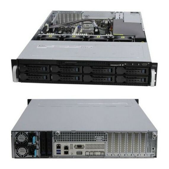Серверные платформы: Серверная платформа Asus 2U RS520-E9-RS8 LGA3647, C621, 2xPCI-E, SVGA, DVD-RW, 10xHS SATA, 2xGbLAN, 16DDR4, 800W HS [90SF0051-M00370] фотографии
