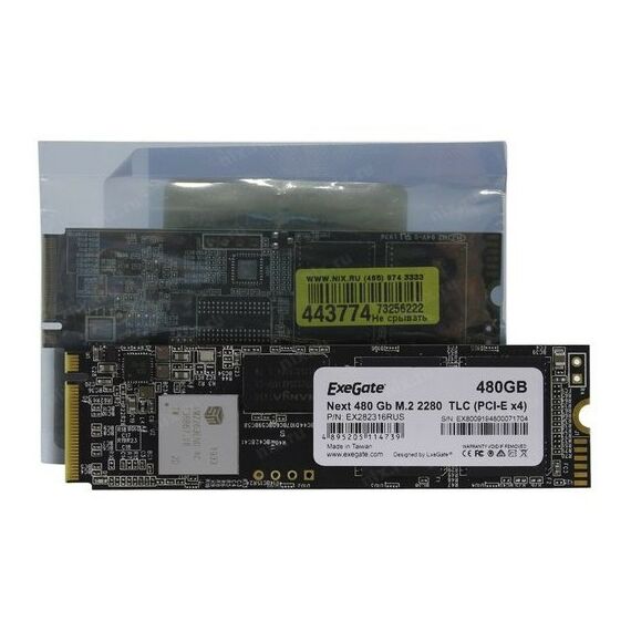 SSD-накопители: Накопитель Exegate 480 Gb Next M.2 2280 M 3D TLC OEM [EX282316RUS] фотографии