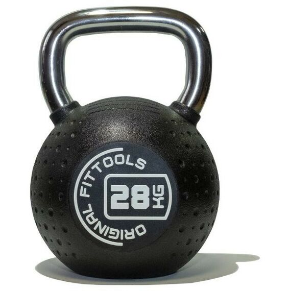 Гири: Гиря с хромированной ручкой Original FitTools FT-KB-CPU-28 полиуретановая (CPU), 28 кг фотографии