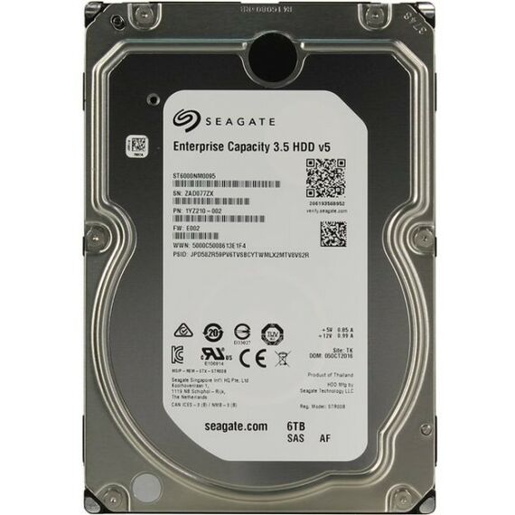 Жесткие диски: Жесткий диск Seagate 6 Tb Enterprise Capacity SAS 12Gb/s 3.5" 7200rpm 256Mb [ST6000NM0095] фотографии