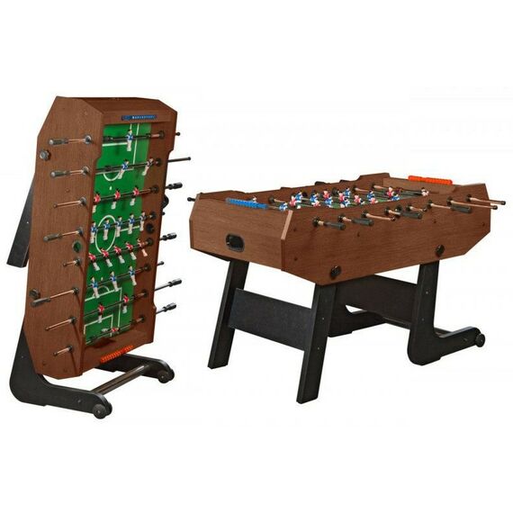 Настольный футбол: Настольный футбол (кикер) Weekend Maccabi Mini 121x61x81, махагон, складной фотографии