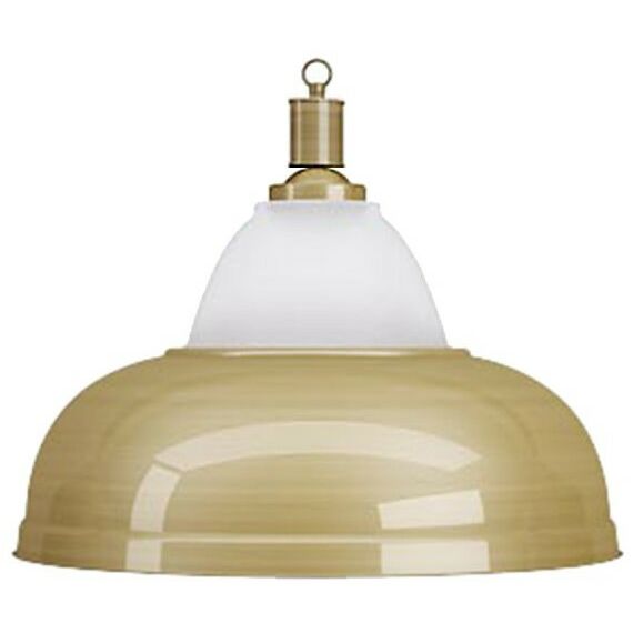 Лампы, светильники бильярдные: Лампа на один плафон  Crown матово-бронзовая штанга, матово-бронзовый плафон D38см фотографии