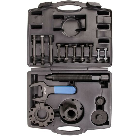 Демонтажный инструмент: Набор оправок для монтажа и демонтажа ступичных подшипников МАСТАК 100-30017C FORD, кейс, 17 предметов фотографии
