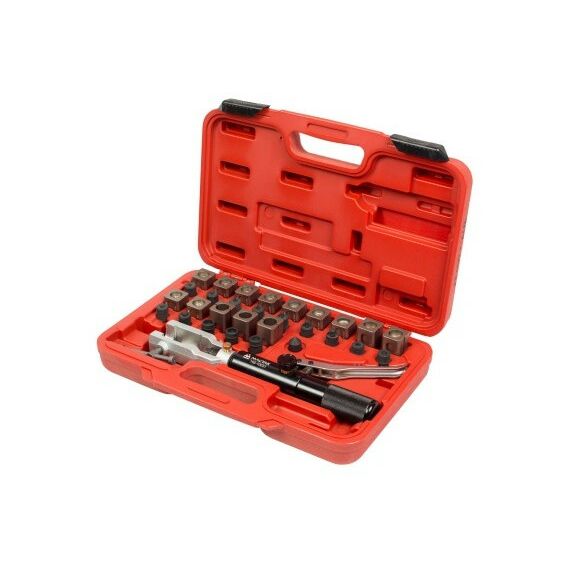 Демонтажный инструмент: Набор для развальцовки трубок МАСТАК 102-10031C с гидроприводом, кейс, 30 предметов фотографии