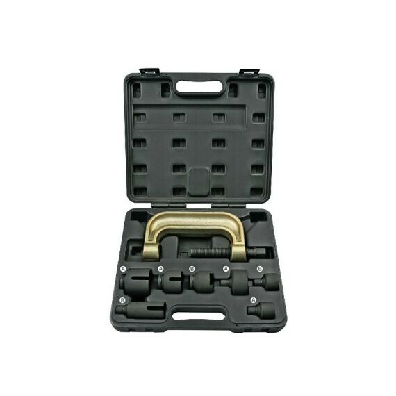 Демонтажный инструмент: Набор оправок для монтажа и демонтажа сайлентблоков MB МАСТАК 110-20008C кейс, 8 предметов фотографии