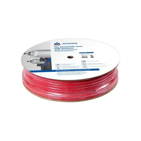 Принадлежности к компрессорам и электростанциям: Шланг пневматический высокого давления МАСТАК 684-08100 8х12 мм, бухта 100 м, поливинилхлоридный, гибкий фотографии