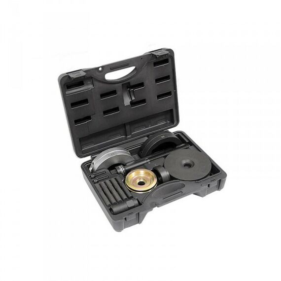 Демонтажный инструмент: Набор оправок для монтажа и демонтажа ступичных подшипников МАСТАК 100-30016C кейс, 16 предметов фотографии