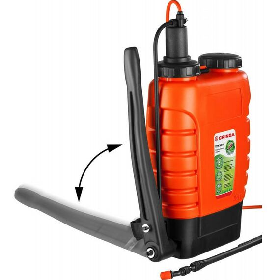 Опрыскиватели садовые: Опрыскиватель ранцевый GRINDA 425216 15 л, с телескопическим алюминиевым удлинителем фотографии