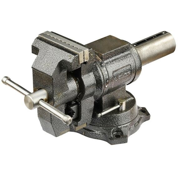 Тиски, струбцины, наковальни: Многофункциональные слесарные тиски Зубр ЭКСПЕРТ 32712-100 100 мм, с поворотом в двух плоскостях на 360° фотографии