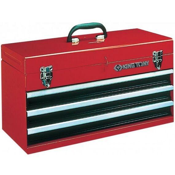 Ящики для инструмента: Ящик инструментальный King Tony 87401-3 3 ящика и отсек, красный фотографии