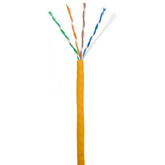 Кабель и разъемы: Кабель Netlan EC-UU004-5E-LSZH-OR U/UTP 4 пары, Кат.5e (Класс D), 100МГц, одножильный, BC (чистая медь), внутренний, LSZH нг(B)-HF, оранжевый, 305м фотографии