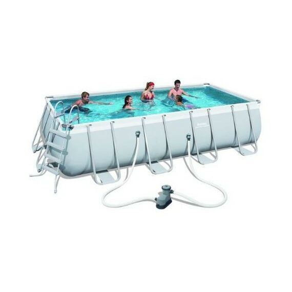 Бассейны: Каркасный бассейн BestWay Power Steel 549х274х122 см фильтр насос лестница тент подстилка [56465] фотографии