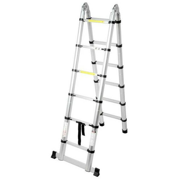 Стремянки и лестницы: Стремянка-лестница телескопическая TUNDRA 1.9 х 1.9 м раскладная, алюминиевая фотографии