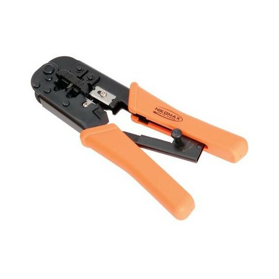 Монтажное оборудование: Инструмент обжимной Nikomax NMC-568R 2 гнезда, с храповиком, совместим с коннекторами: RJ45/8P8C, RJ12/6P6C, RJ11/6P4C фотографии