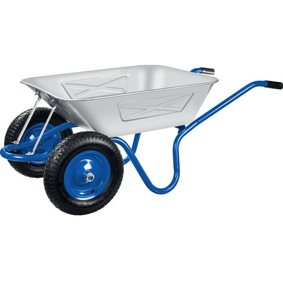 Тачки строительные: Тачка строительная двухколесная Зубр ПТ-350 усиленная, с цельной рамой, 280 кг фотографии