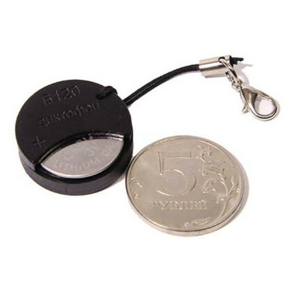 Цифровые диктофоны: Цифровой диктофон Edic-mini Dime B120 Пластик, размер 8.5*d24.5мм, вес 5.5гр, автономность до 80ч, батарейка фотографии