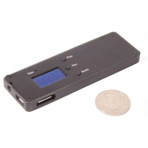 Цифровые диктофоны: Цифровой диктофон Edic-mini Ray+ A105 24 бит аудиокодек, 8 микрофонов, адаптивная диаграмма направленности, чувствительность до 20м, воспроизведение, microSD карта, OLED индикатор, цифровая подпись, металл+пластик, размер 8*33*100мм, вес 30г, автономность до 90ч, аккумулятор фотографии