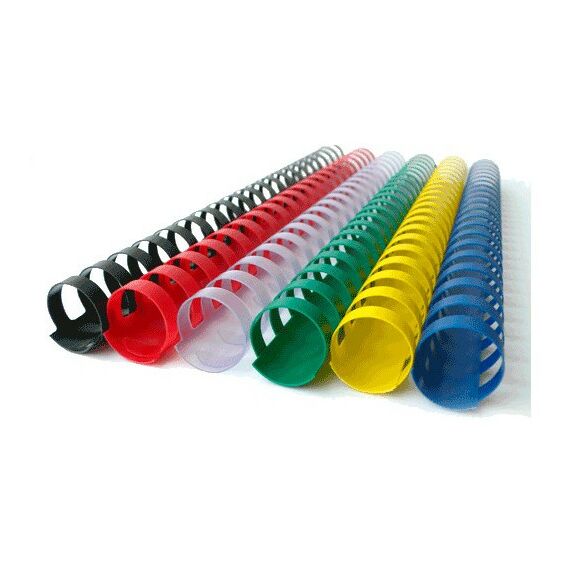 Пружины для переплета: Пластиковые пружины  10 мм желтые 100 шт. фотографии