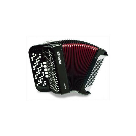 Аккордеоны, Баяны и Гармони: Аккордеон Hohner Nova III 96 Black кнопочный 7/8, трехголосный, в правой клавиатуре - 72 кнопки, 5 регистров, в левой клавиатуре - 96 басов, 3 регистра, цвет черный, B-stepped, вес 7,6 кг [A1572/А4272] фотографии