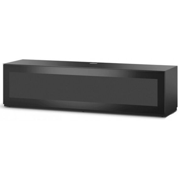 Тумбы и стойки для телевизоров: Стойка под телевизор Sonorous ST 160I BLK BLK BS нагрузка 50кг, крепеж для ТВ, угол поворота 35o, 440х1650х450мммм,  черное стекло / черный ящик фотографии